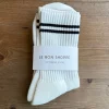 Boyfriend Adult Socks in Classic White by Le Bon Shoppe