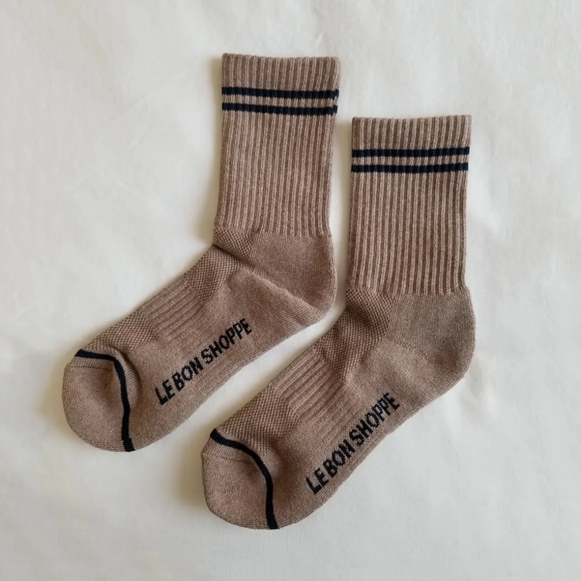 Boyfriend Adult Socks in Cocoa by Le Bon Shoppe