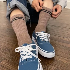 Boyfriend Adult Socks in Cocoa by Le Bon Shoppe