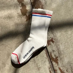 Boyfriend Adult Socks in Milk by Le Bon Shoppe