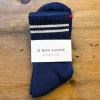 Boyfriend Adult Socks in Navy by Le Bon Shoppe