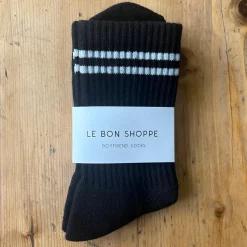 Boyfriend Adult Socks in Noir by Le Bon Shoppe