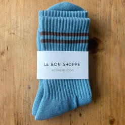 Boyfriend Adult Socks in Powder Blue by Le Bon Shoppe