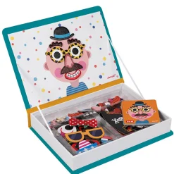 Boy's Crazy Faces Magneti Book by Janod