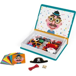 Boy's Crazy Faces Magneti Book by Janod