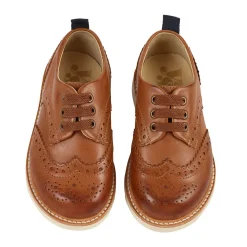 Brando Brogue Shoe in Burnished Tan Leather by Young Soles - Last Ones In Stock - EUR 31-34