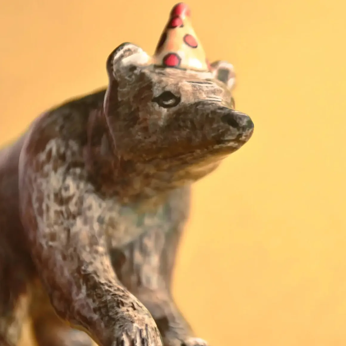 Brown Bear Ceramic Cake Topper by Camp Hollow