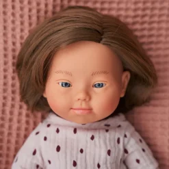 Brown Haired Girl With Down Syndrome Girl Doll (38cm Caucasian) by Miniland