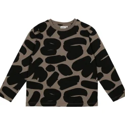 Brushstrokes Long Sleeve T-Shirt in Brown by Beau Loves