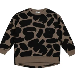 Brushstrokes Relaxed Fit Sweatshirt in Brown by Beau Loves - Last One In Stock - 4-5 Years