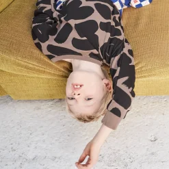 Brushstrokes Relaxed Fit Sweatshirt in Brown by Beau Loves - Last One In Stock - 4-5 Years