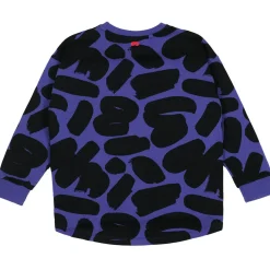 Brushstrokes Relaxed Fit Sweatshirt in Blue by Beau Loves - Last One In Stock - 4-5 Years
