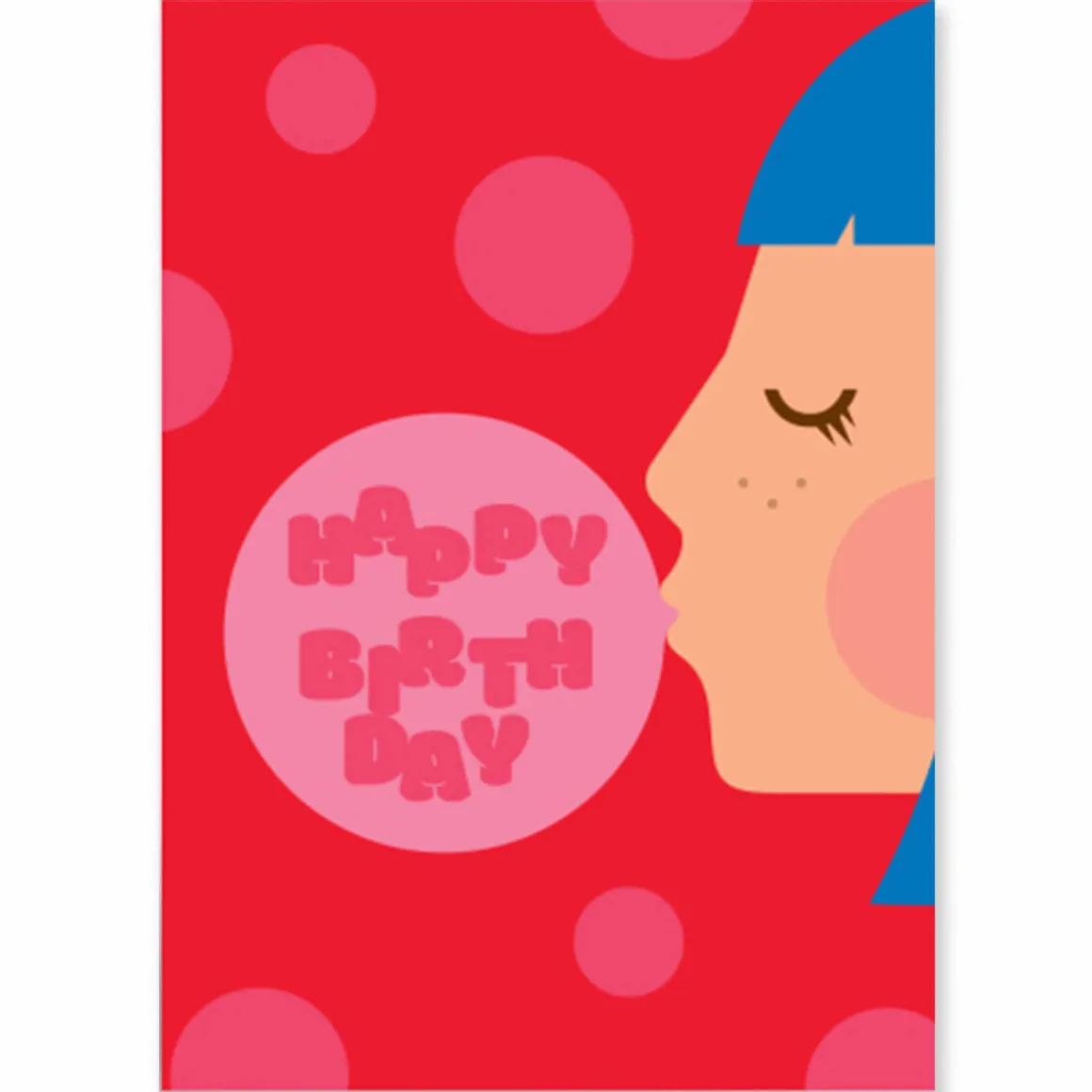 Bubblegum Birthday Greetings Card by Dicky Bird