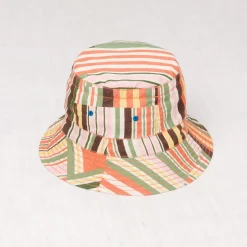 Bucket Hat in Gamberetto Hodgepodge Stripe by Misha & Puff