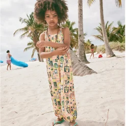 Bucket Overall in Flamingo Collection by Misha & Puff - Last Ones In Stock - 5-6 Years