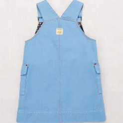 Buckle Jumper Dress in Baby Blue by Misha & Puff