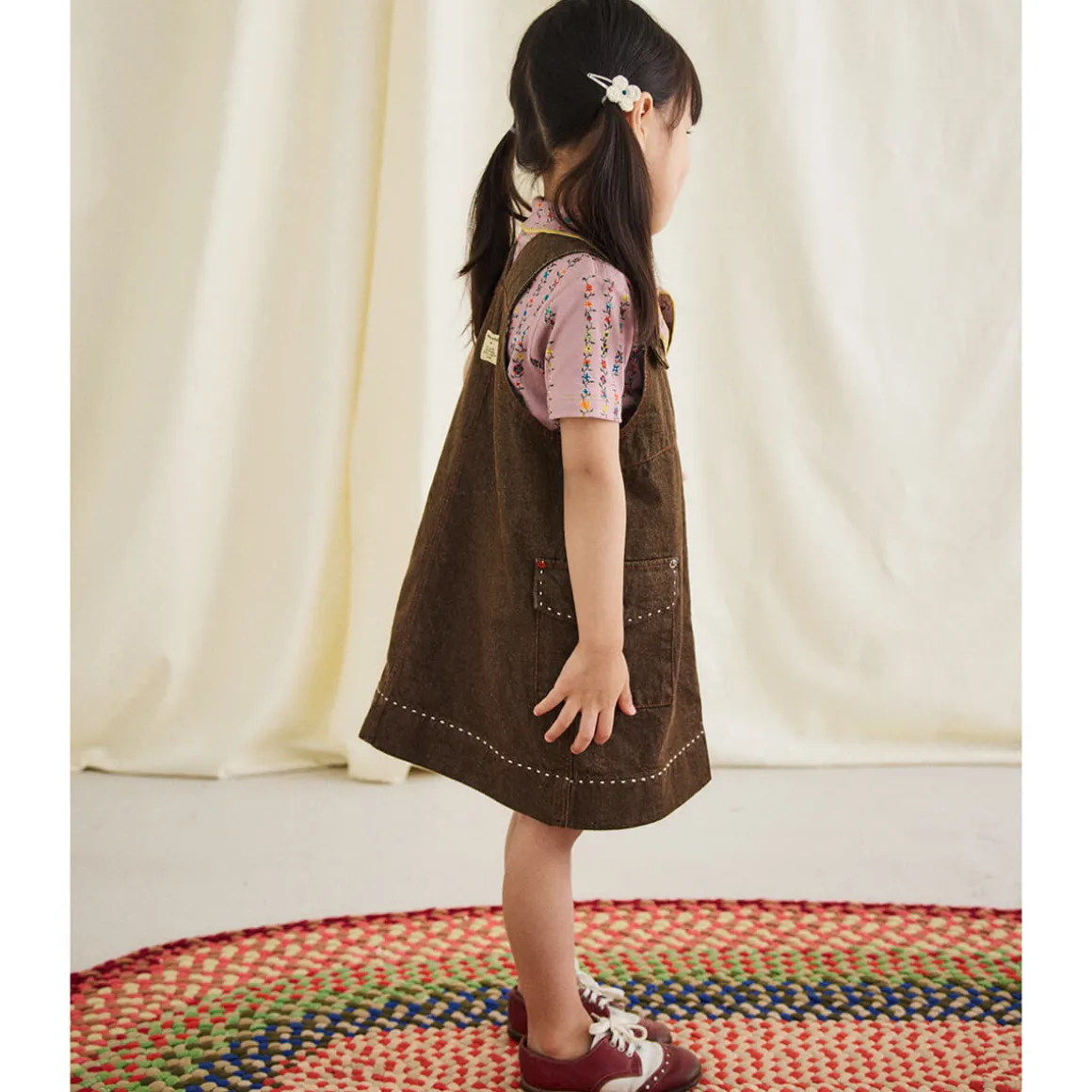 Buckle Jumper Dress in Earth by Misha & Puff