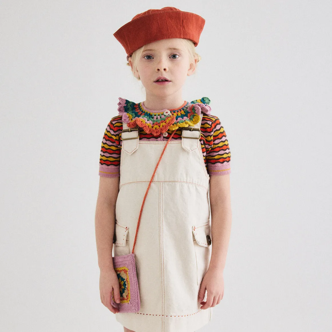 Buckle Jumper Dress in Gesso by Misha & Puff