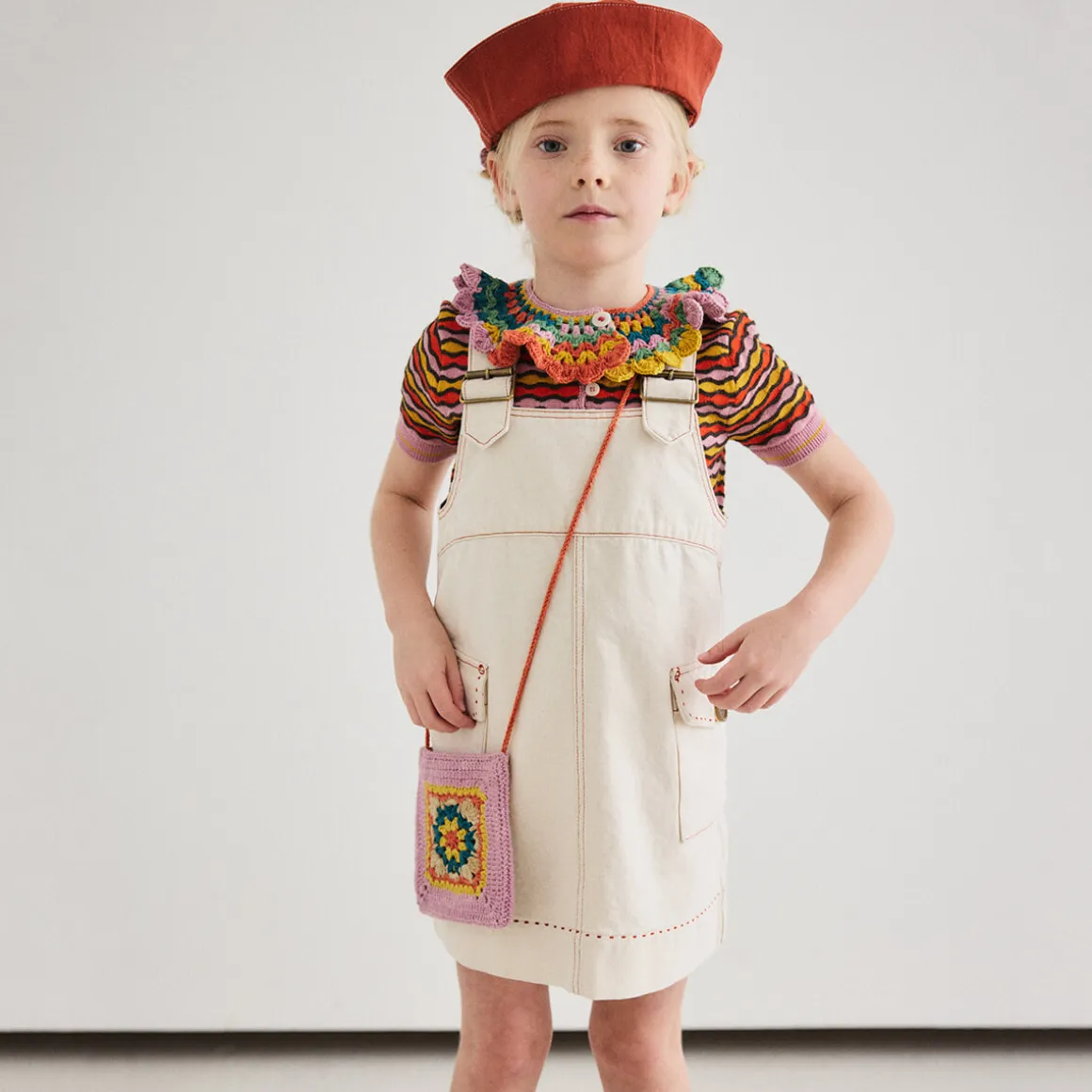 Buckle Jumper Dress in Gesso by Misha & Puff