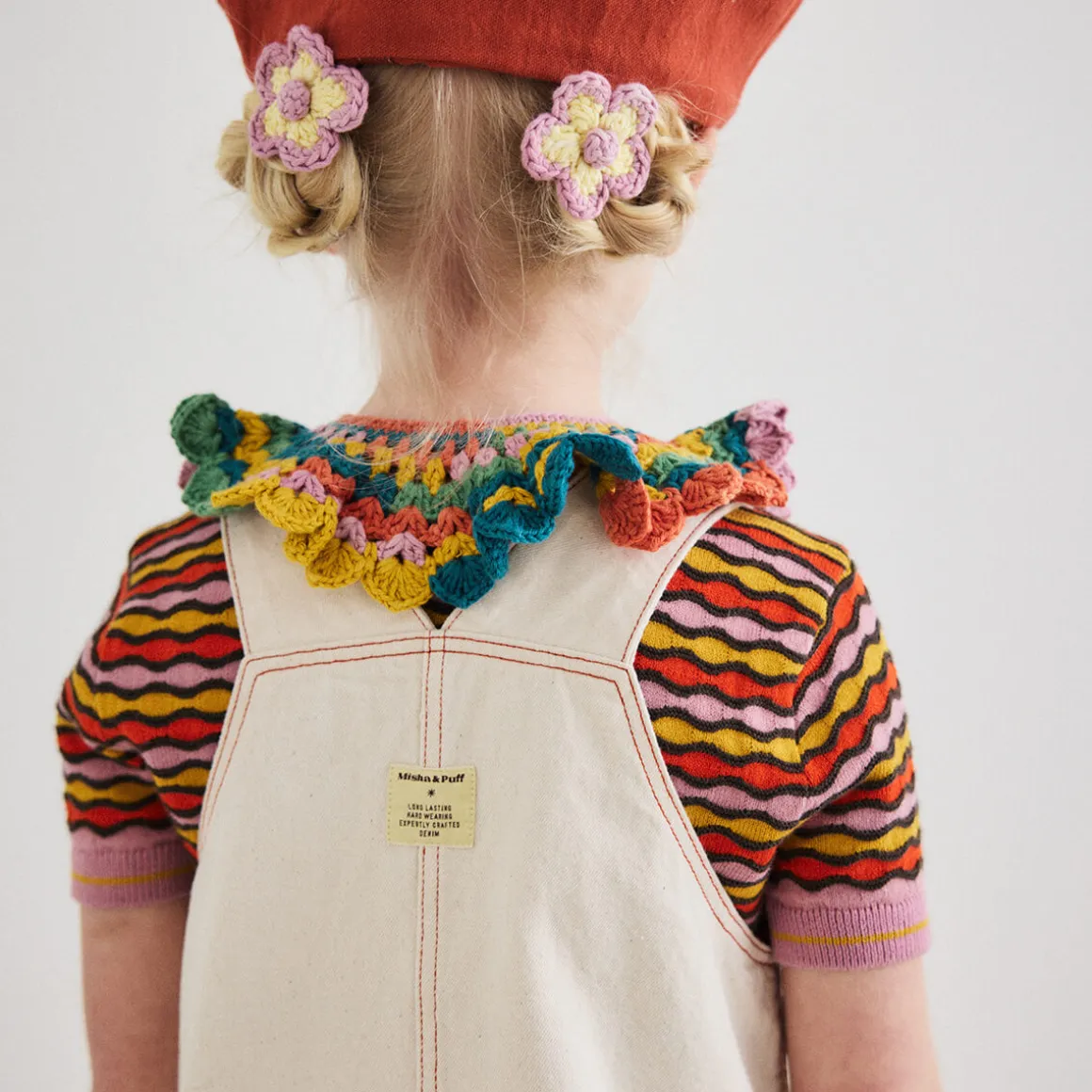Buckle Jumper Dress in Gesso by Misha & Puff