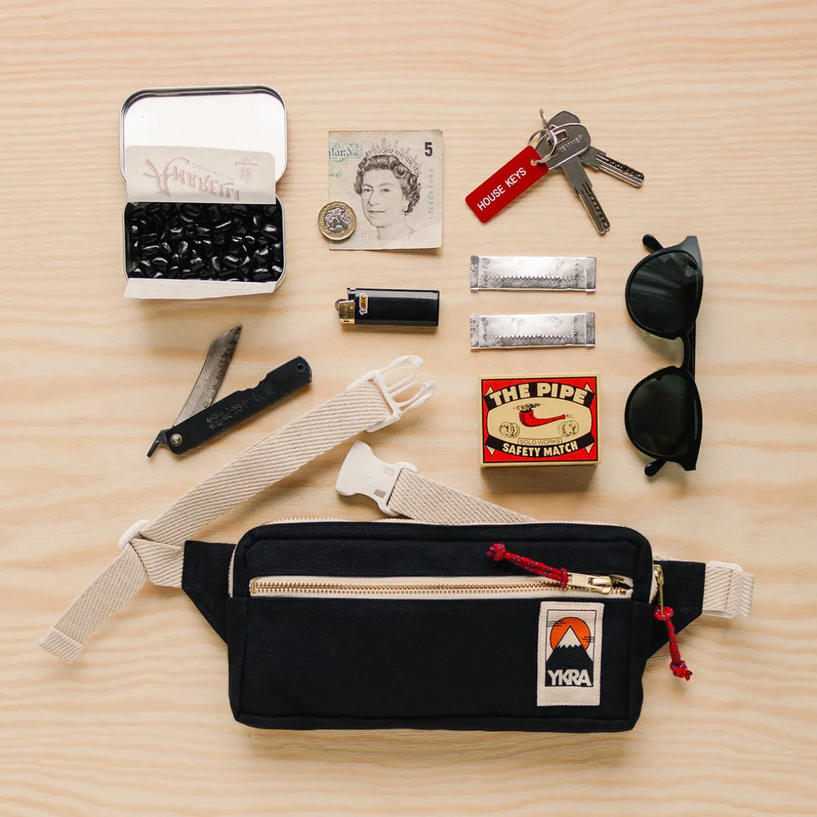 Bum Bag in Black by YKRA