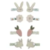 Bunny And Flower Mini Hair Clips by Mimi & Lula