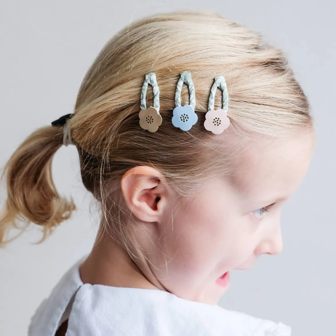 Bunny And Flower Mini Ponies Hair Bands by Mimi & Lula
