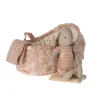 Bunny in Micro Carry Cot (13cm) in 3 colours by Maileg