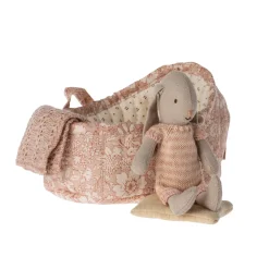 Bunny in Micro Carry Cot (13cm) in 3 colours by Maileg