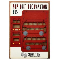 Bus Pop Out Decoration And Greetings Card by The Pop Out Card Company