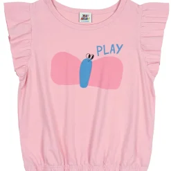 Butterfly Ruffled T-Shirt in Pink by Jelly Mallow