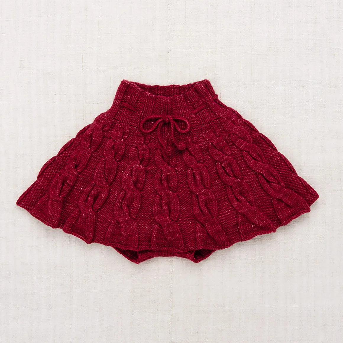 Cable Skating Skirt in Berry by Misha & Puff