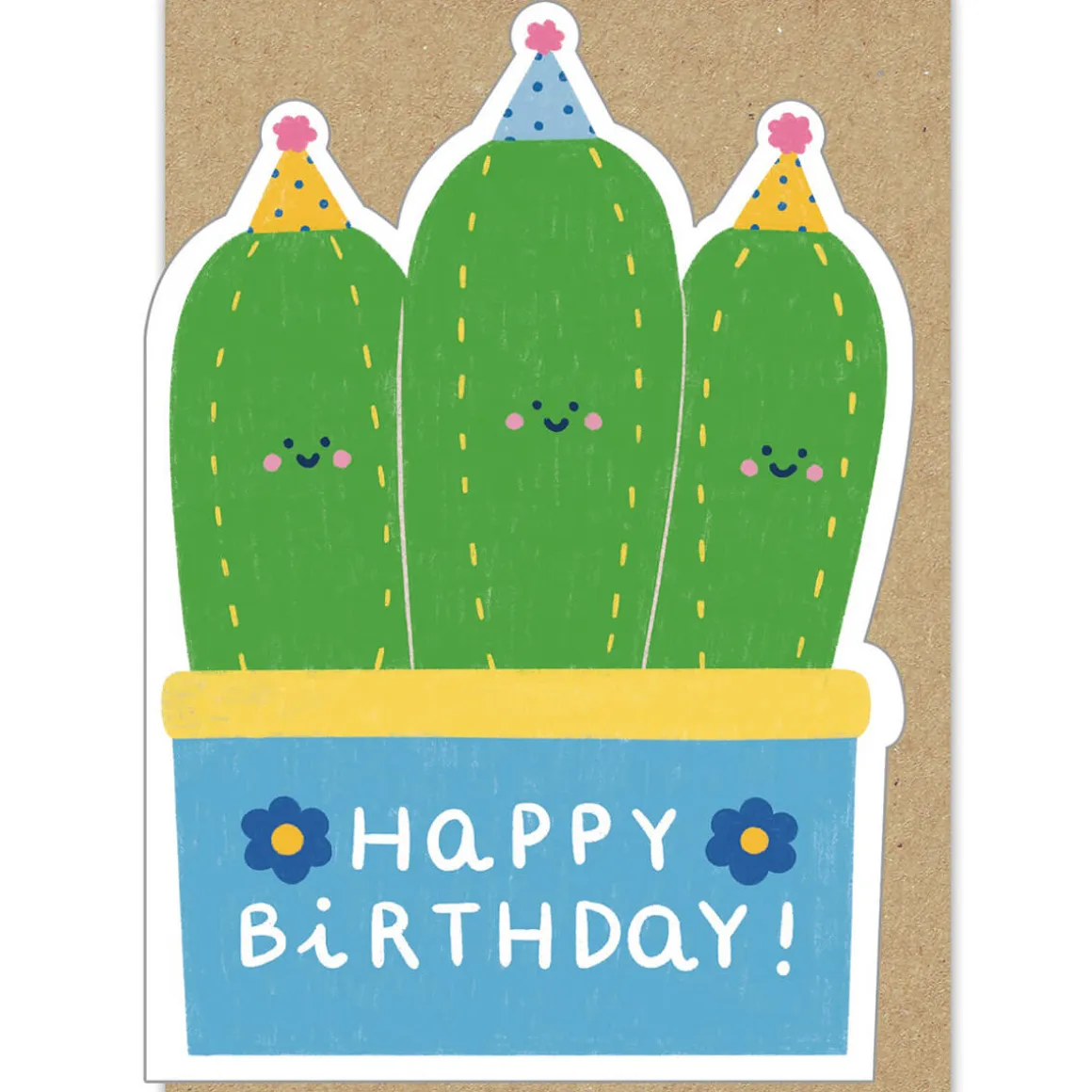 Cactus Club Birthday Greetings Card by Marylou Chalon for Stormy Knight