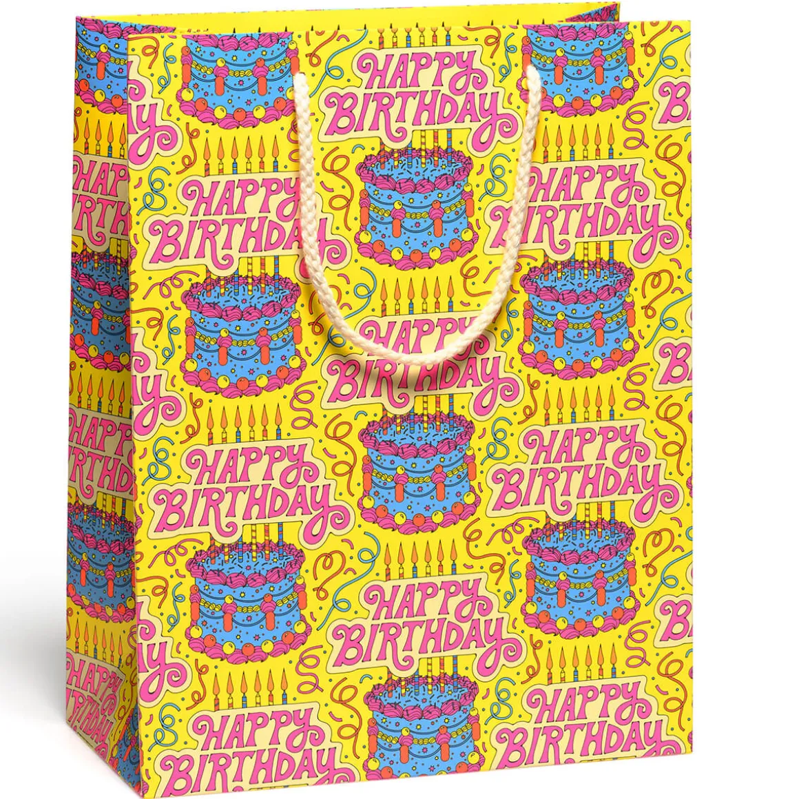 Cake and Confetti Large Gift Bag By Red Cap Cards
