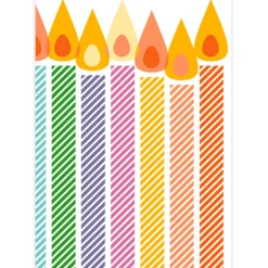Candles Greetings Card by Dicky Bird