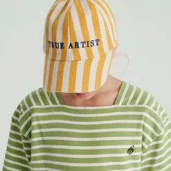 Cap nº01 in Naples Yellow Stripe by True Artist