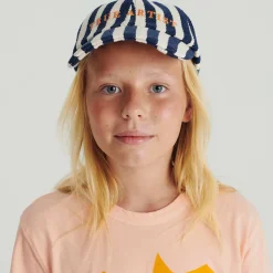 Cap nº01 in Navy Blue Stripe by True Artist