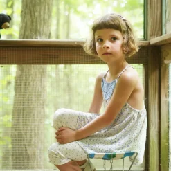 Capri Legging in Frolic Print / Blueberry by Soor Ploom