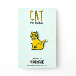 Cat Enamel Pin Badge by The Pop Out Card Company