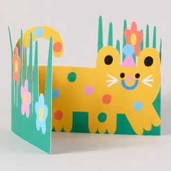 Cat Fold Out Birthday Greetings Card by Susie Hammer for Wrap