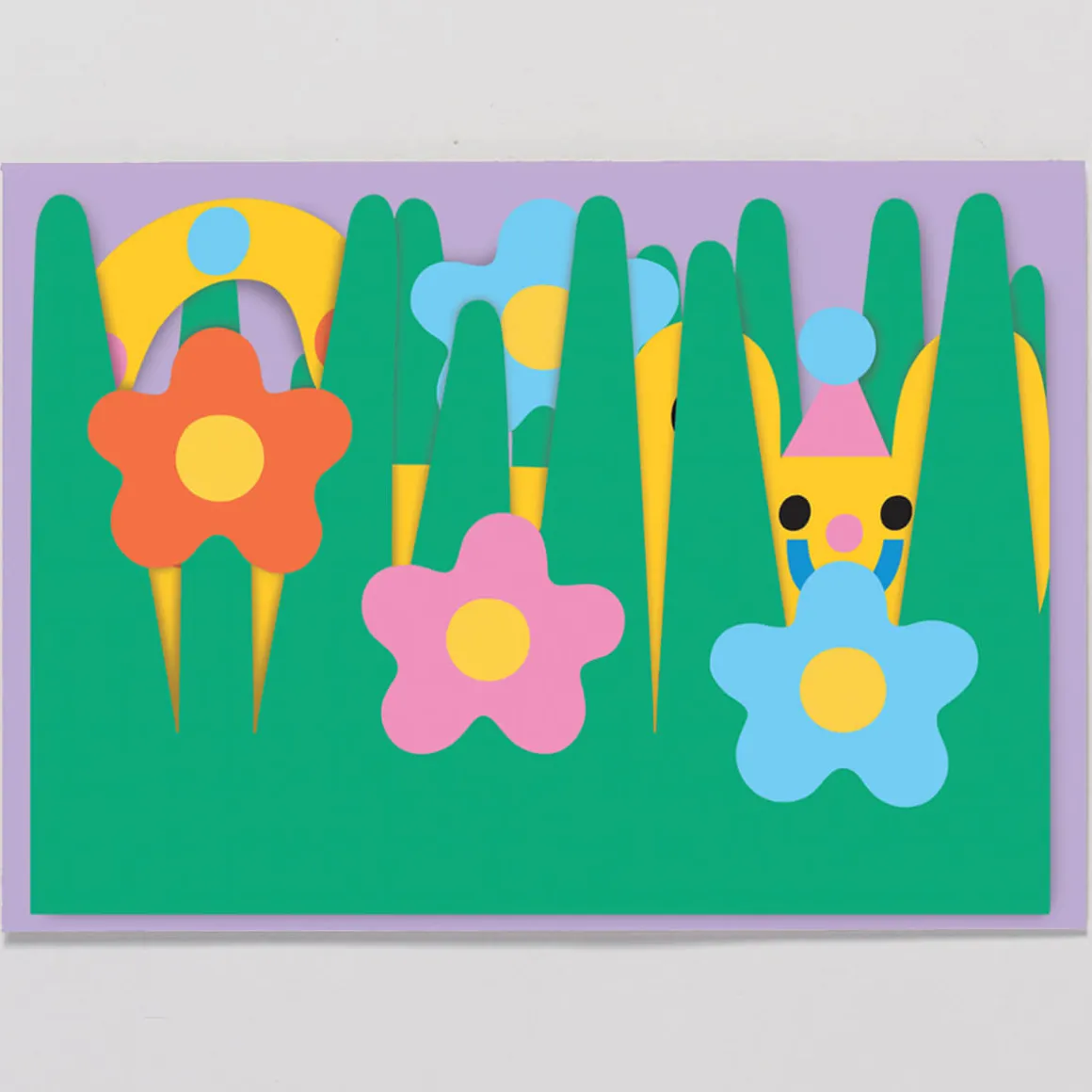 Cat Fold Out Birthday Greetings Card by Susie Hammer for Wrap