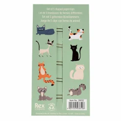 Cat Paper Clips Nine Lives (set of 5) by Rex London