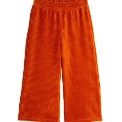Cats Corduroy Velour Trousers in Brown by Mini Rodini