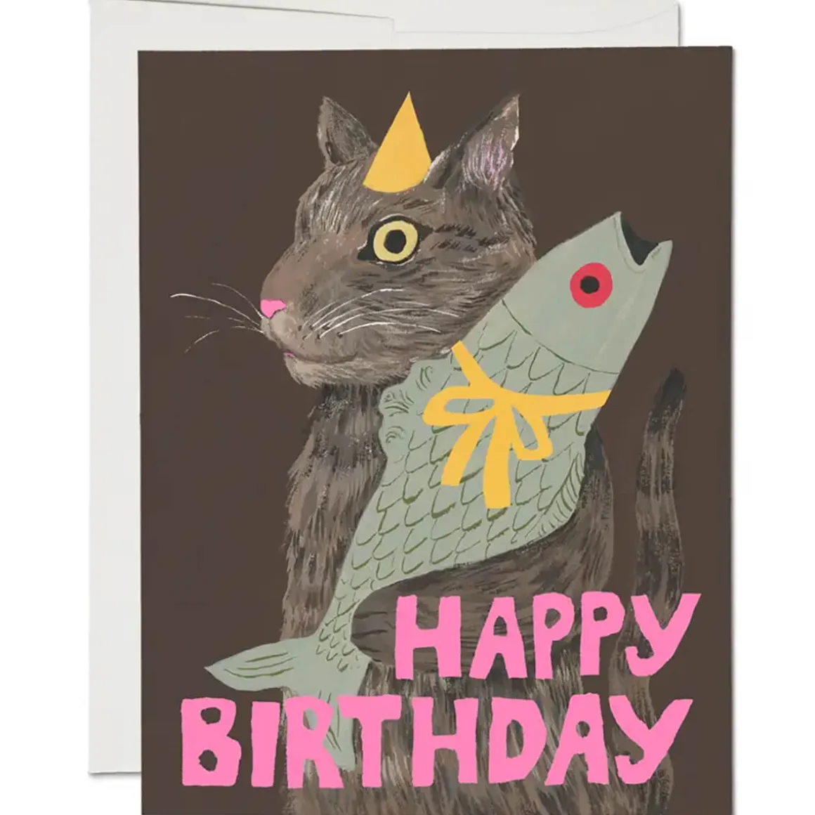 Cat's Delight Greetings Card by Red Cap Cards