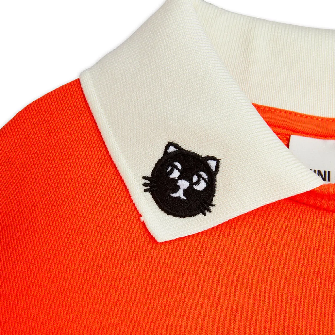 Cats Embroidered Collar Sweatshirt by Mini Rodini