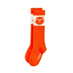 Cats Knee High Socks in Red by Mini Rodini