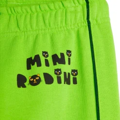 Cats Sweatpants in Green by Mini Rodini