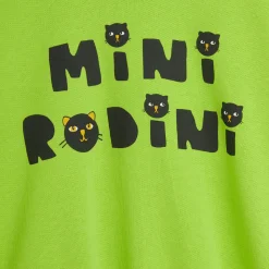 Cats Sweatshirt in Green by Mini Rodini