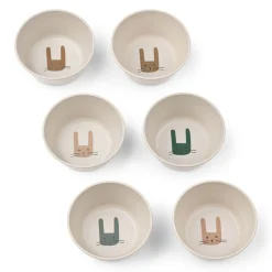 Cees Bowl Set in Bunny / Sandy (6 Pack) by Liewood