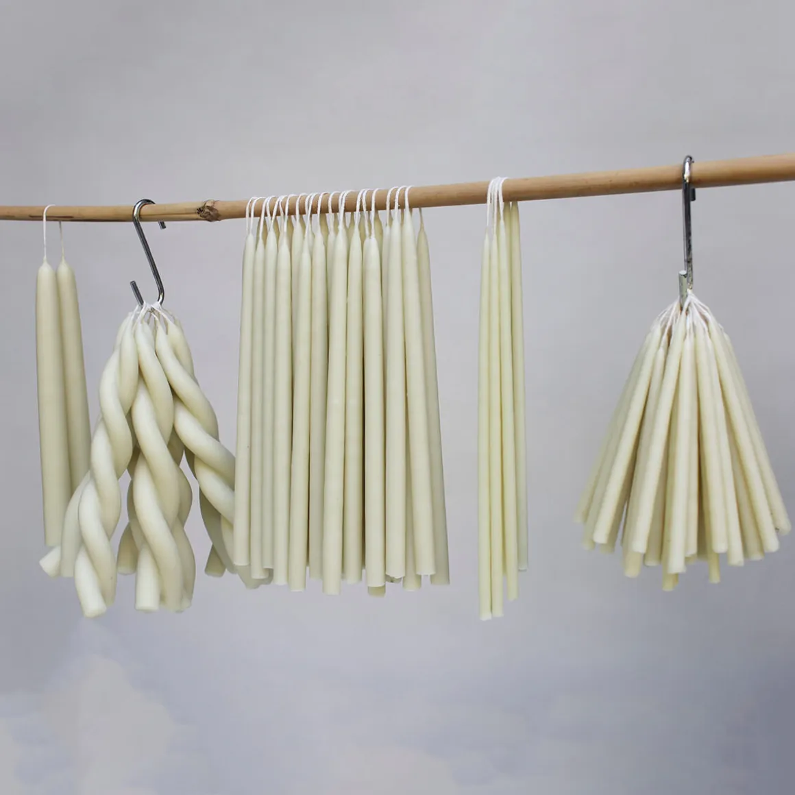 8 Celebration Extra Long Birthday Candles in Mother's Milk by Wax Atelier